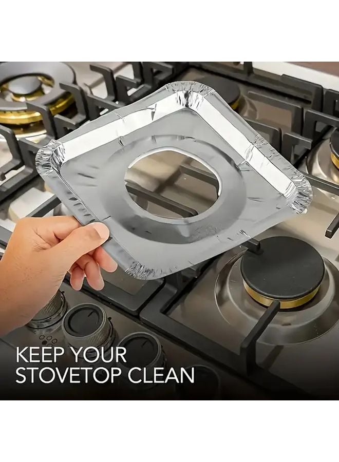 10 Pcs Aluminum Gas Stove Burner Covers Heat Resistant 500F Easy Clean - Image 5